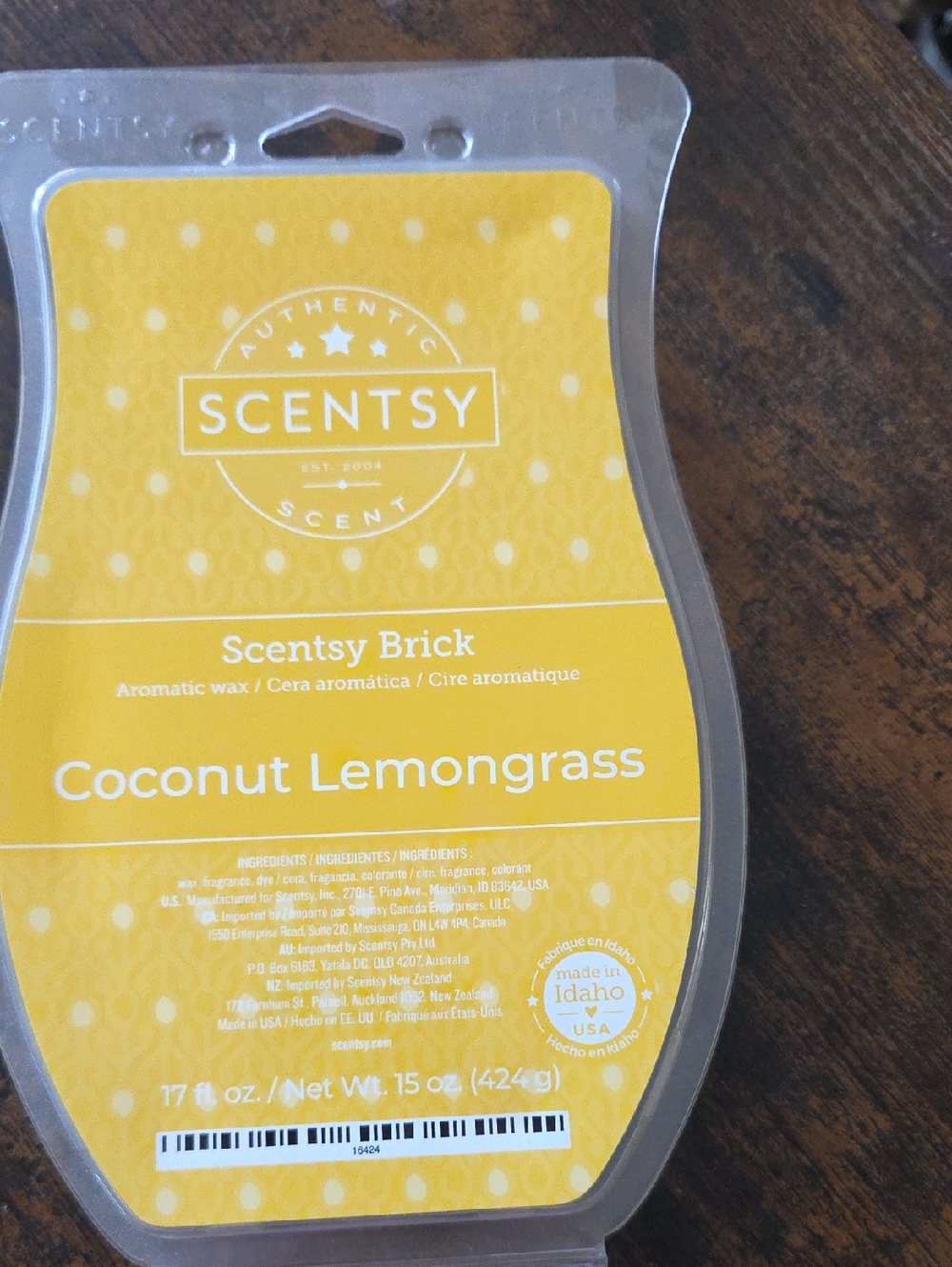 Scentsy Coconut Lemongrass Brick